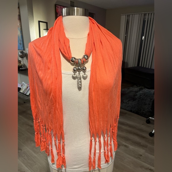 Infinity Chiffon Jewel Scarf Wrap Lot - Picture 2 of 14